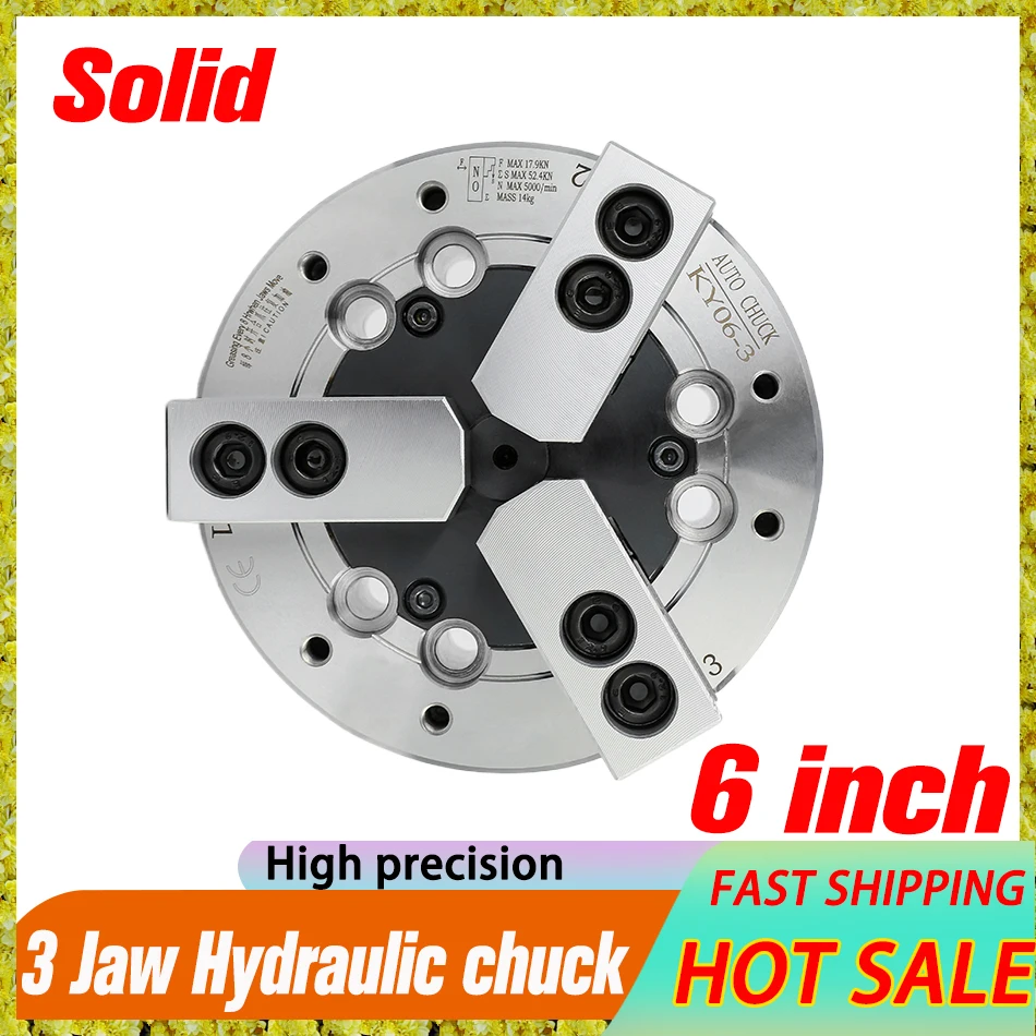 6 inch solid hydraulic chuck 3 jaw lathe chuck High precision speed suitable for CNC lathe machine fixture With A5 flange
6 inch solid hydraulic chuck 3 jaw lathe chuck High precision speed suitable for CNC lathe machine fixture With A5 flange