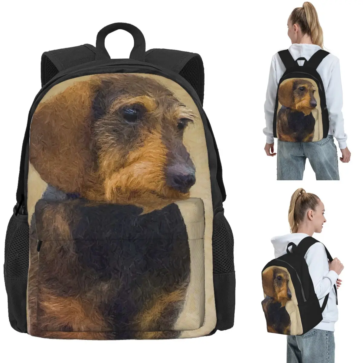 Dachshund (Wirehaired Backpack Daypack Large Capacity Boys Girls BookBag School Bag Shoulder Bags for Men Women
Dachshund (Wirehaired Backpack Daypack Large Capacity Boys Girls BookBag School Bag Shoulder Bags for Men Women