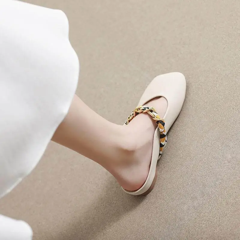 Fashionable Flat Bottom Mules Women's Outdoor Wear Spring Summer New Style Uppers Slippers Convenient Slip-On Rubber Sole
Fashionable Flat Bottom Mules Women's Outdoor Wear Spring Summer New Style Uppers Slippers Convenient Slip-On Rubber Sole
