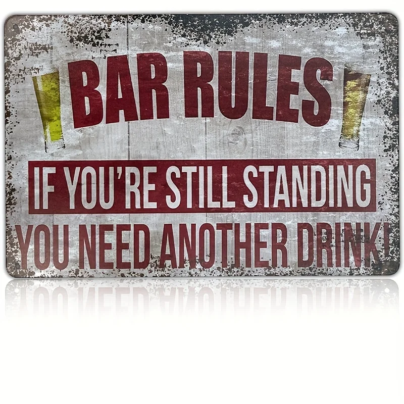 Bar Rules Signs for Home,Man Cave Decorations Plaque Poster for Cafe Bar Pub Beer Wall Decor Art Tin Sign Metal Tin 8x12 Inch
Bar Rules Signs for Home,Man Cave Decorations Plaque Poster for Cafe Bar Pub Beer Wall Decor Art Tin Sign Metal Tin 8x12 Inch