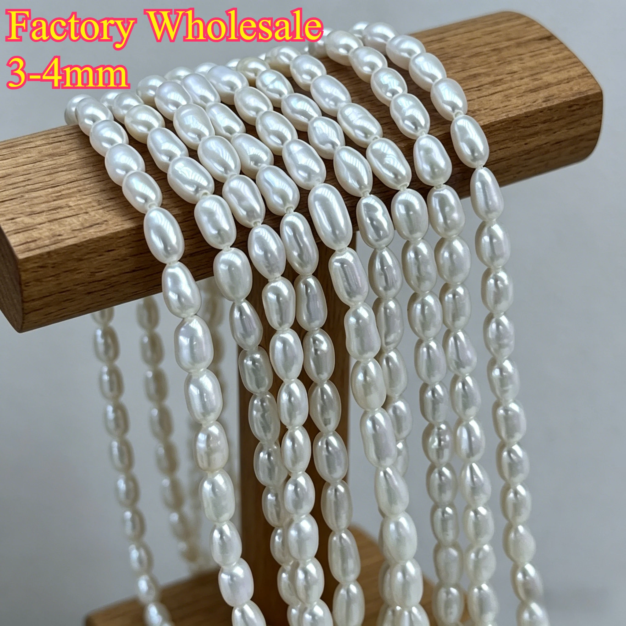 AAA 3-4mm Small Beads Natural Freshwater High Quality Rice Shaped Pearls for Jewelry Making DIY Necklace Bracelet Accessories
AAA 3-4mm Small Beads Natural Freshwater High Quality Rice Shaped Pearls for Jewelry Making DIY Necklace Bracelet Accessories