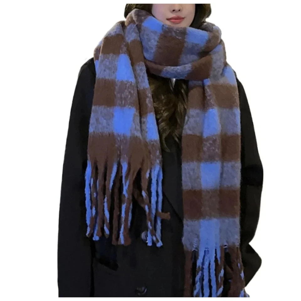 Winter Thick Warm Scarf Women Plush Fleece Plaid Scarf Cashmere Shawl and Wraps Pashmina Neckerchief Female Tassel Scarves
Winter Thick Warm Scarf Women Plush Fleece Plaid Scarf Cashmere Shawl and Wraps Pashmina Neckerchief Female Tassel Scarves