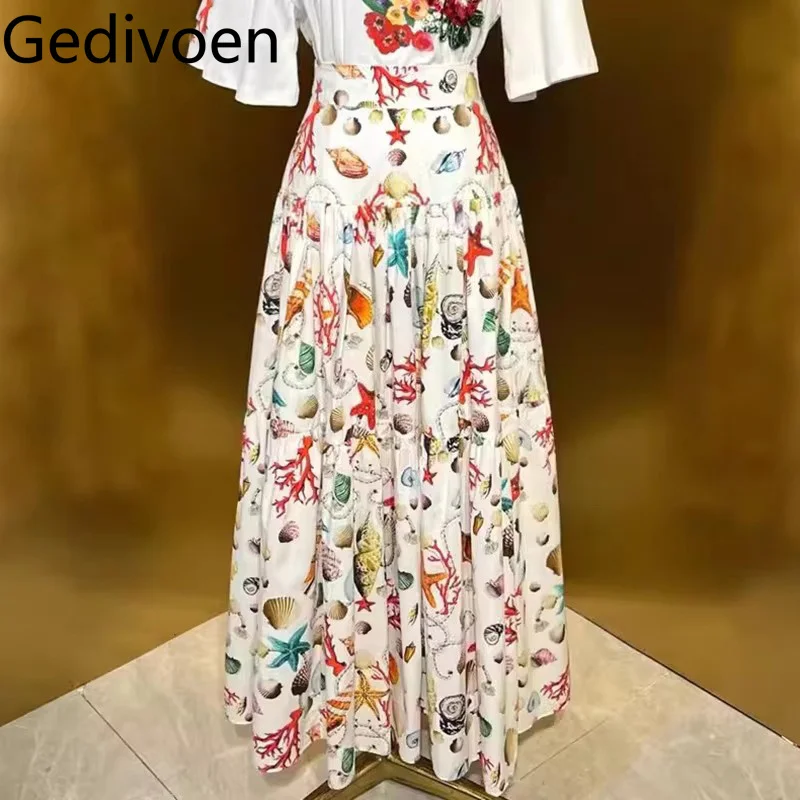 Gedivoen Fashion Summer Women's Cotton Elegant Chic Print Design High Waiste Folds Casual Holiday Party Skirt
Gedivoen Fashion Summer Women's Cotton Elegant Chic Print Design High Waiste Folds Casual Holiday Party Skirt