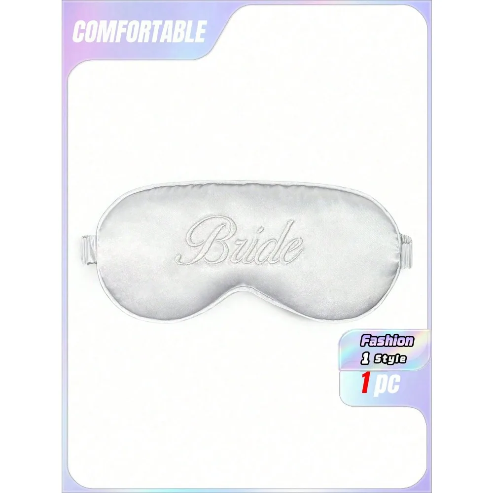 1PC Silver "Bride" Eye Mask For Wedding Parties – Embroidered Logo Style, Made Of Soft Polyester Satin; Silver Eye Mask, Suitable For Nap & Light-Blocking Sleep Use
1PC Silver "Bride" Eye Mask For Wedding Parties – Embroidered Logo Style, Made Of Soft Polyester Satin; Silver Eye Mask, Suitable For Nap & Light-Blocking Sleep Use