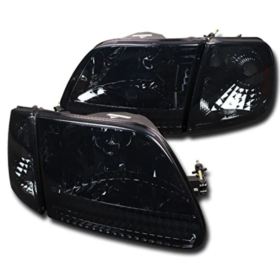 Replacement Headlights with Corner Signal Lamps Smoke/Amber Compatible with 1997-2003 Ford F-150/1997-2002 Expedition
Replacement Headlights with Corner Signal Lamps Smoke/Amber Compatible with 1997-2003 Ford F-150/1997-2002 Expedition