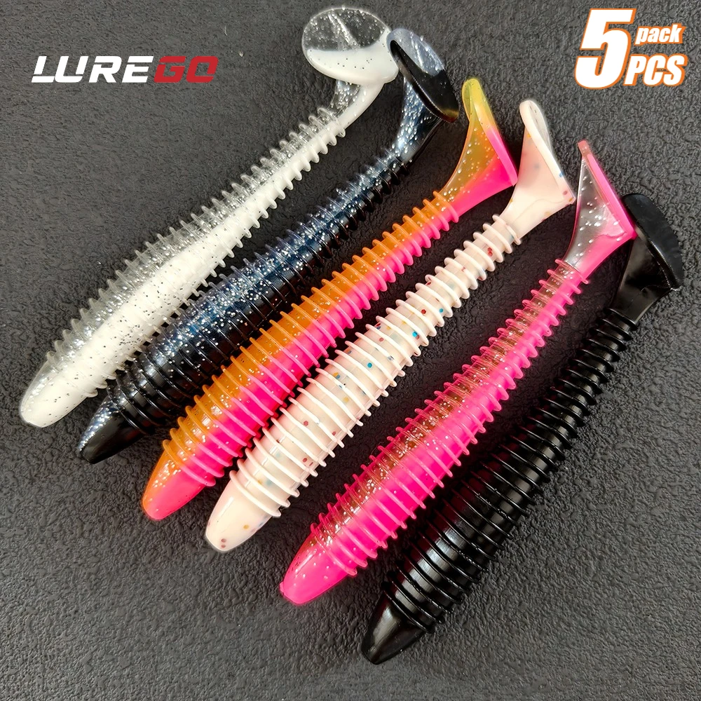 5PCS 12cm Threaded T-Tail Soft Lure – Helical Tail Strong Vibration, All-Water Level Fishing – Multi-Color Swimbait for Bass
5PCS 12cm Threaded T-Tail Soft Lure – Helical Tail Strong Vibration, All-Water Level Fishing – Multi-Color Swimbait for Bass