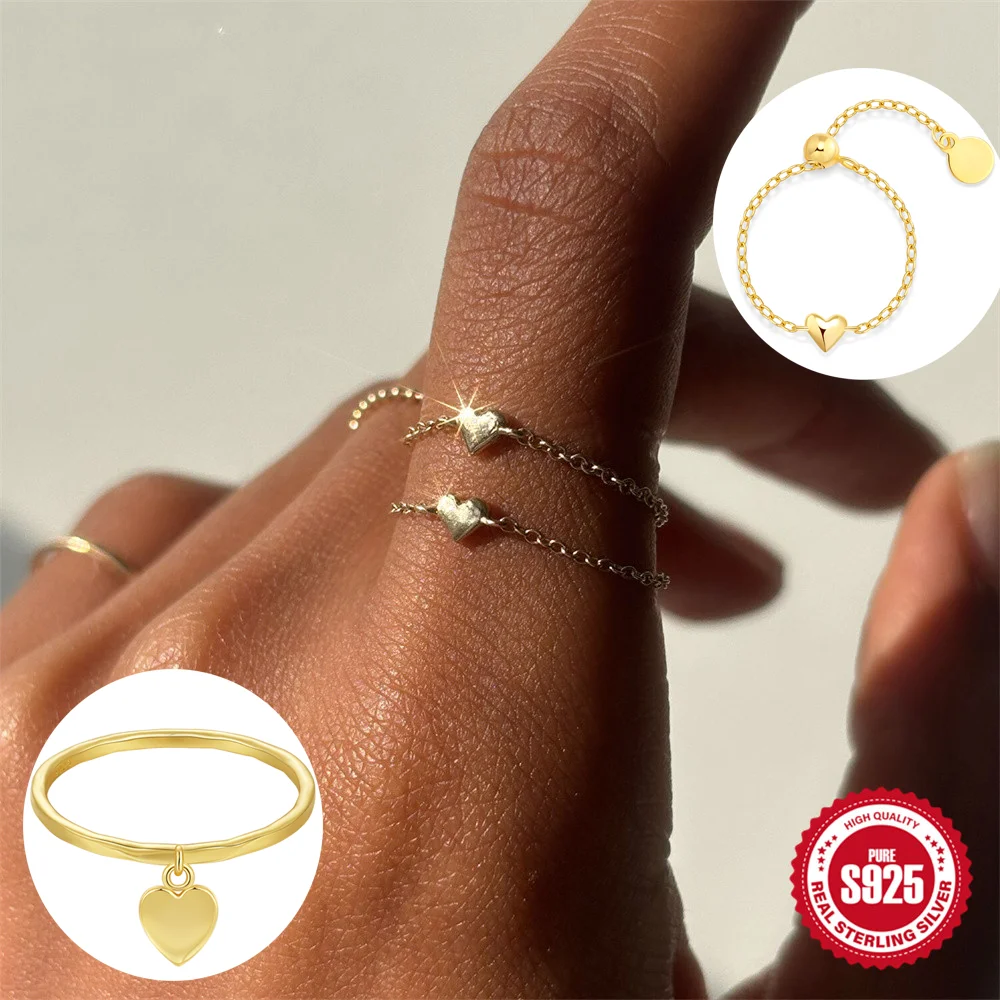 AIDE Color Zircon 925 Sterling Silver Heart Charm Openwork Adjustable Ring For Women Light Fashionable And Simple
AIDE Color Zircon 925 Sterling Silver Heart Charm Openwork Adjustable Ring For Women Light Fashionable And Simple