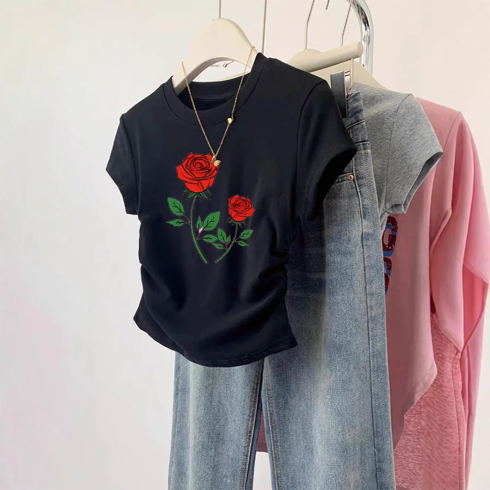 2025 New Summer Women T Shirt Print Short Sleeve T-Shirts Warm Casual Streetwear Hip Hop Y2k Clothes Crew Neck Tops
2025 New Summer Women T Shirt Print Short Sleeve T-Shirts Warm Casual Streetwear Hip Hop Y2k Clothes Crew Neck Tops