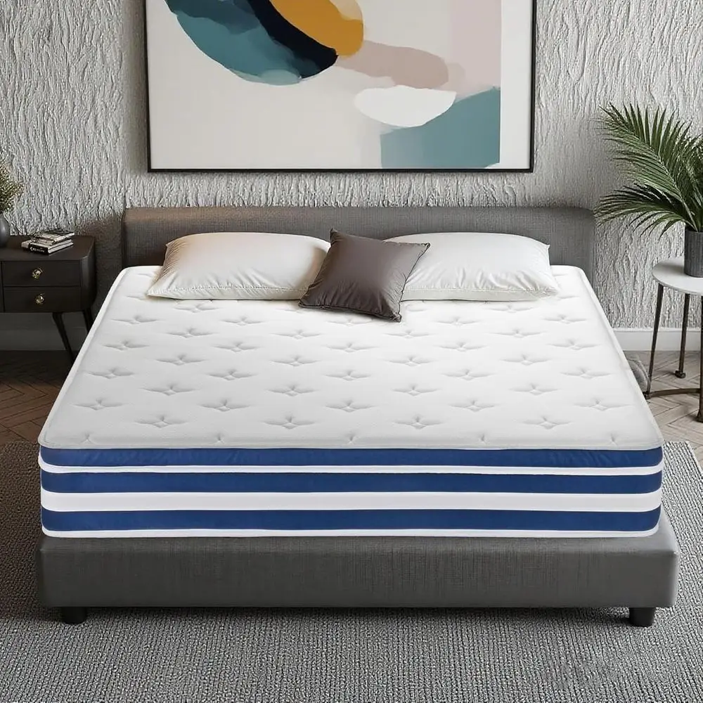 10 Inch Medium Firm Hybrid Mattress with Memory Foam & Pocketed Springs, Boxed, Motion Isolation, Edge Support, Hypoallergenic
10 Inch Medium Firm Hybrid Mattress with Memory Foam & Pocketed Springs, Boxed, Motion Isolation, Edge Support, Hypoallergenic