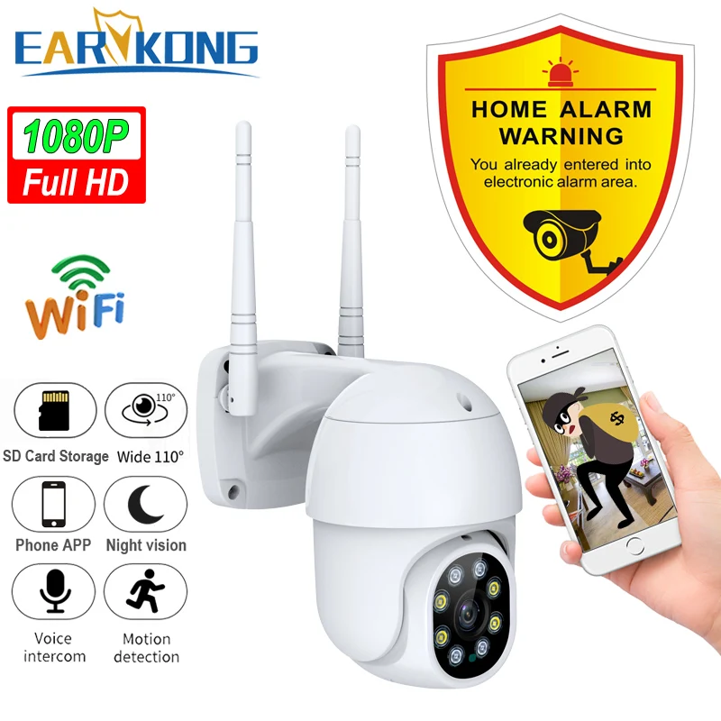 EARYKONG Outdoor Waterproof Wifi Camera Automatic Tracking PTZ Control Infrared Light And White Light Home Surveilance IP Camera
EARYKONG Outdoor Waterproof Wifi Camera Automatic Tracking PTZ Control Infrared Light And White Light Home Surveilance IP Camera
