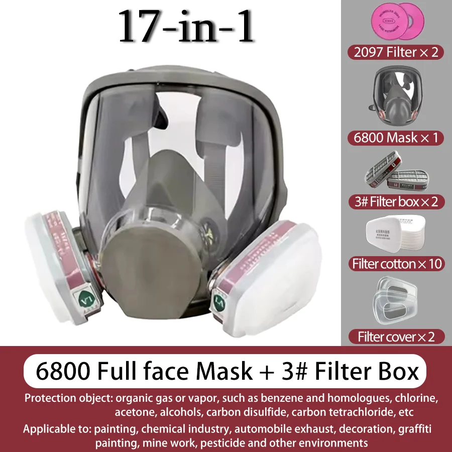 Suitable for multiple scenarios 6800 Full Face Gas Mask: Anti-Fog, Dust Proof & Formaldehyde Protection | Industrial Safety
Suitable for multiple scenarios 6800 Full Face Gas Mask: Anti-Fog, Dust Proof & Formaldehyde Protection | Industrial Safety
