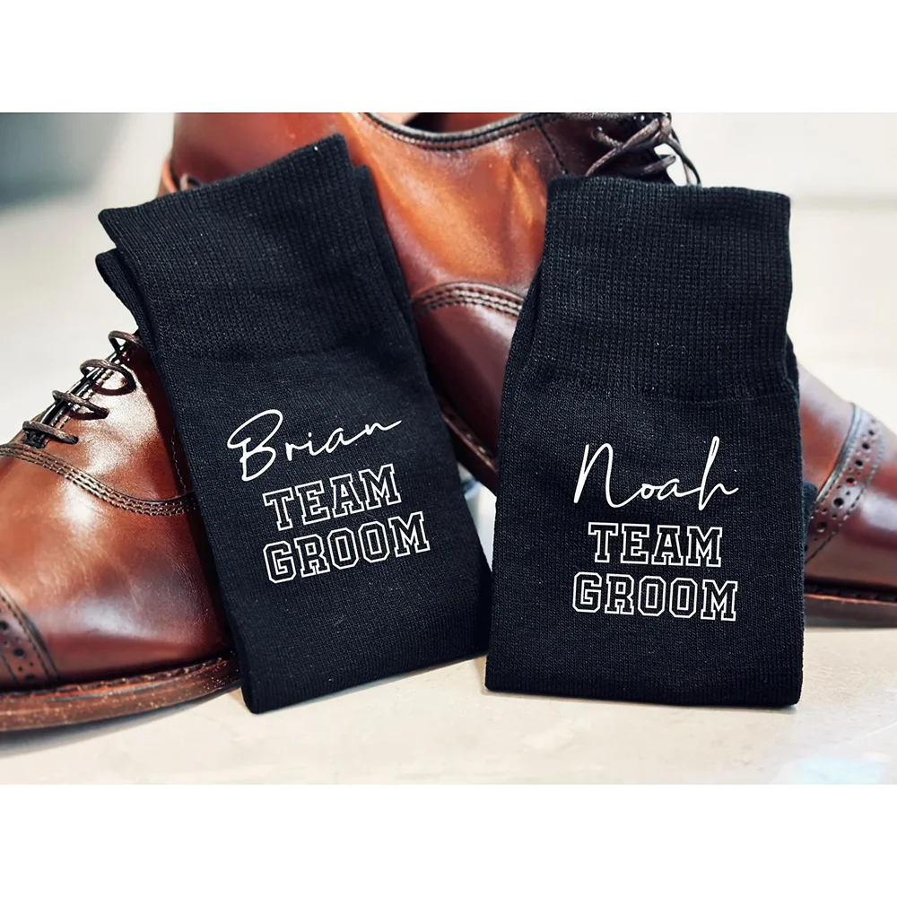 Custom Black Dress Socks Team Groom Socks Gift Wedding Proposal Groomsmen Gift Bachelor Party Decoration Accessories Groom To Be
Custom Black Dress Socks Team Groom Socks Gift Wedding Proposal Groomsmen Gift Bachelor Party Decoration Accessories Groom To Be
