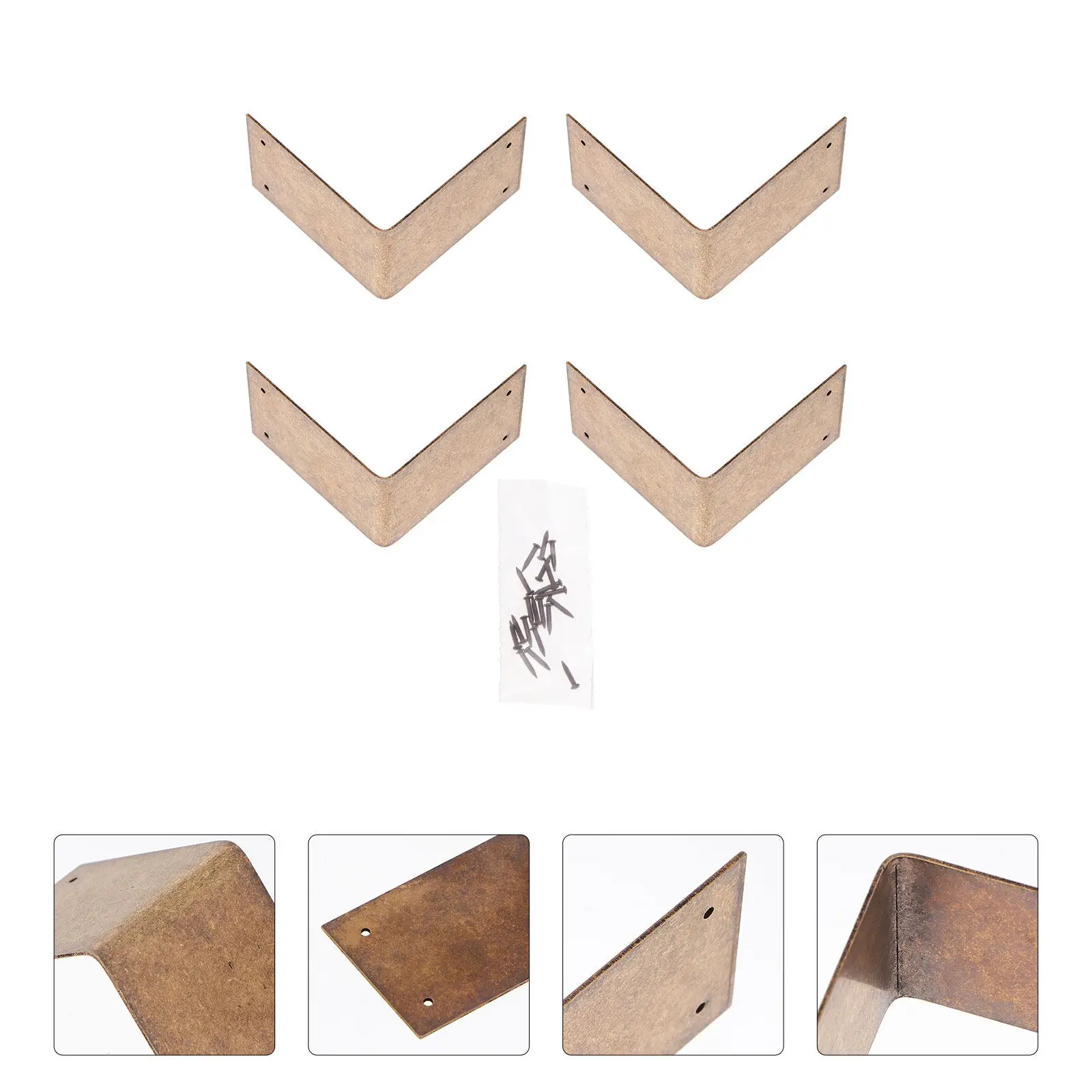 4Pcs Copper Corner Fasteners Chinese Style Brass Box Connectors Right Angle Knee Pad Case Furniture Corner Braces
4Pcs Copper Corner Fasteners Chinese Style Brass Box Connectors Right Angle Knee Pad Case Furniture Corner Braces