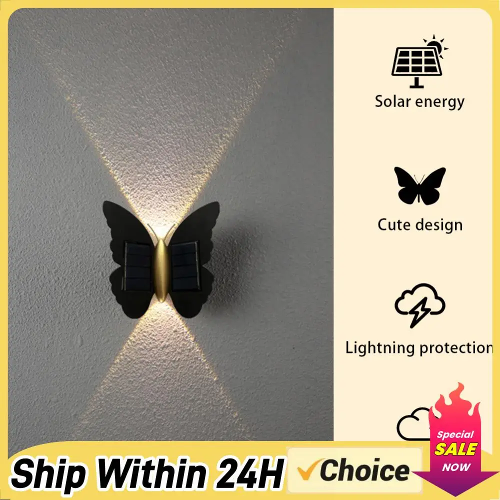 Butterfly Solar Wall Light Outside Yard Lamp Motion Sensor LED Induction Lamp Auto On/Off Decorative Porch Light for Fence Patio
Butterfly Solar Wall Light Outside Yard Lamp Motion Sensor LED Induction Lamp Auto On/Off Decorative Porch Light for Fence Patio