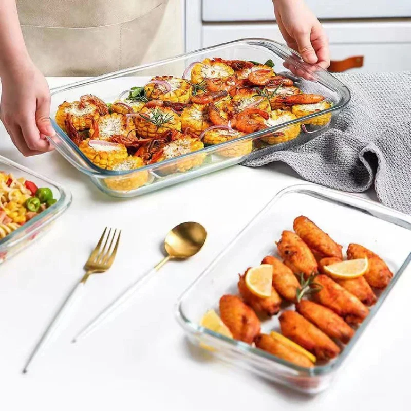 Glass Bakeware Platter, Oven-Safe Baking Tray, Essential Kitchen Cooking Utensil & Baking Tool for Home Baking H0327-10
Glass Bakeware Platter, Oven-Safe Baking Tray, Essential Kitchen Cooking Utensil & Baking Tool for Home Baking H0327-10