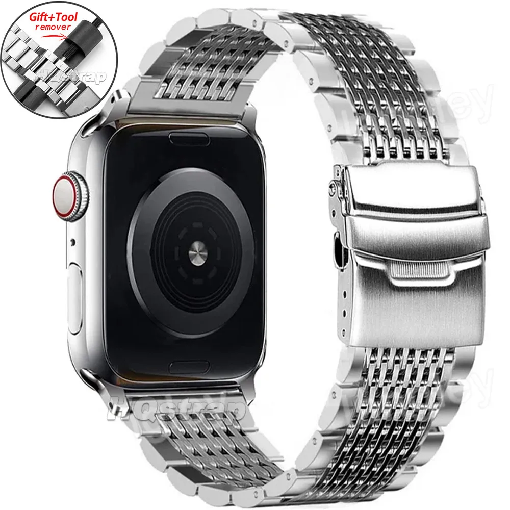 Luxury Stainless Steel Strap for Apple Watch Band 45mm 44mm 49mm 46mm Bracelets Mesh Metal for iwatch 9 10 6 7 SE 41mm 40mm
Luxury Stainless Steel Strap for Apple Watch Band 45mm 44mm 49mm 46mm Bracelets Mesh Metal for iwatch 9 10 6 7 SE 41mm 40mm