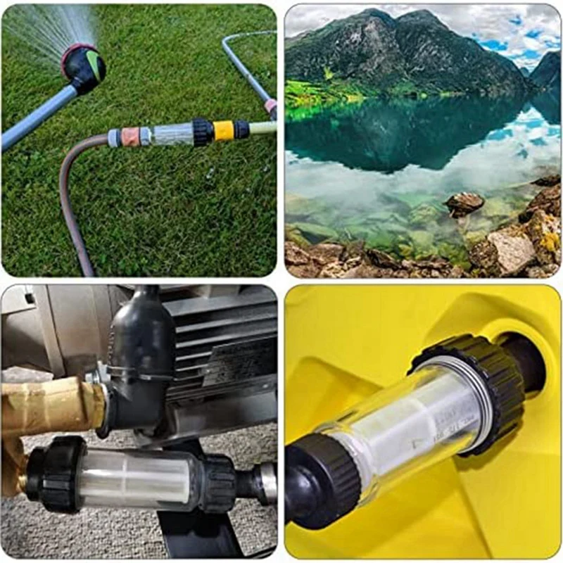 GTBL Water Filter Garden Hose, 3/4 Inch Water Pre-Filter Water Filter Set With 5 Filter Inserts + 2 Quick Adapters
GTBL Water Filter Garden Hose, 3/4 Inch Water Pre-Filter Water Filter Set With 5 Filter Inserts + 2 Quick Adapters