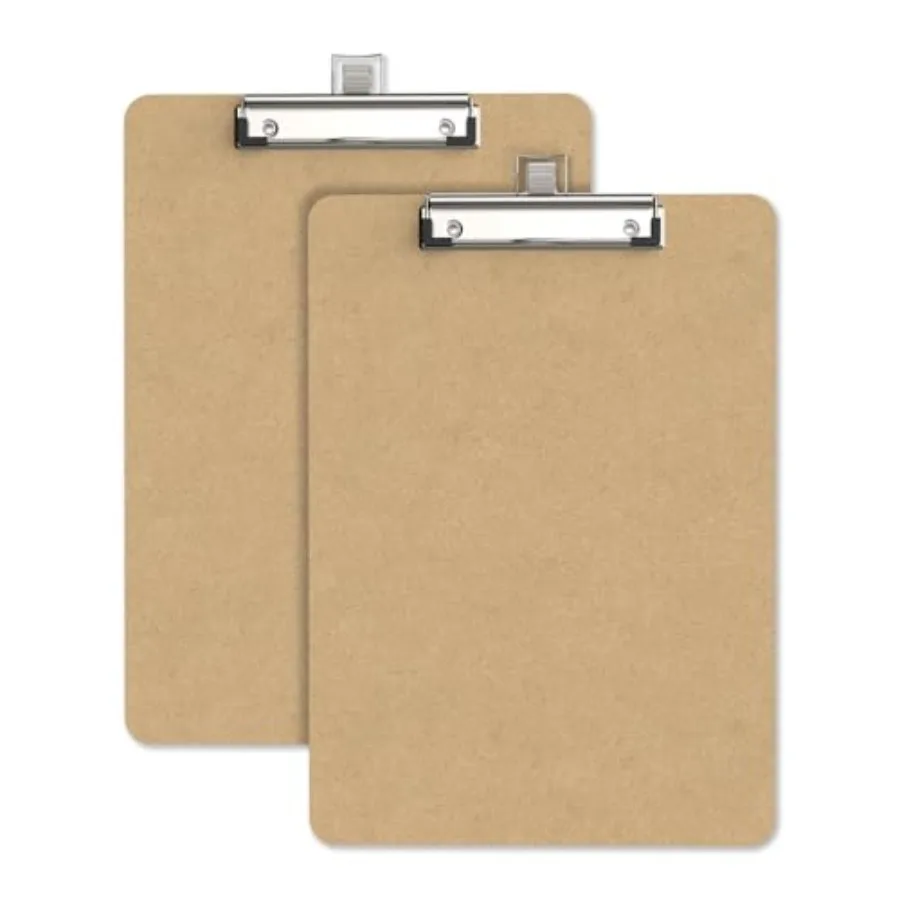 Wood Clipboard Set of 2, 8.5 x 11 Clip Borad with Pen Holder, A4 Standard Dimension 9 x 12.5 in, A4 Letter Size Hardboard for C
Wood Clipboard Set of 2, 8.5 x 11 Clip Borad with Pen Holder, A4 Standard Dimension 9 x 12.5 in, A4 Letter Size Hardboard for C