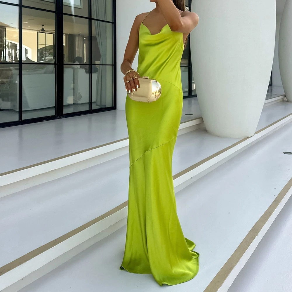 Customized Sexy Satin Straight Spaghetti Straps Evening Dress High Quality Floor Length Sleeveless vestidos para mujer
Customized Sexy Satin Straight Spaghetti Straps Evening Dress High Quality Floor Length Sleeveless vestidos para mujer