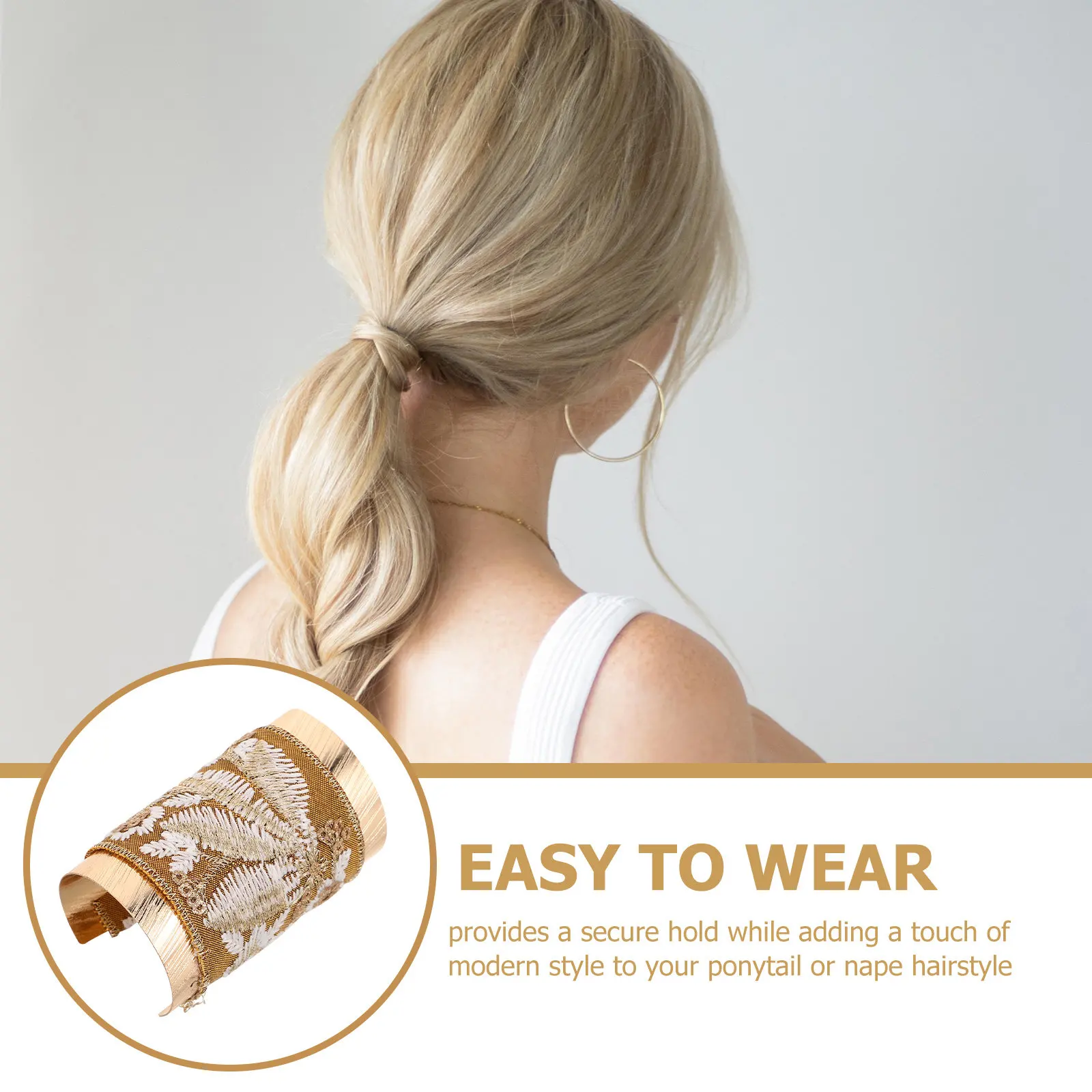 Прочная металлическая заколка для хвоста для женщин с элегантной вышивкой, надежный держатель для волос, универсальный для причесок с хвостом и причесок на затылке
Прочная металлическая заколка для хвоста для женщин с элегантной вышивкой, надежный держатель для волос, универсальный для причесок с хвостом и причесок на затылке