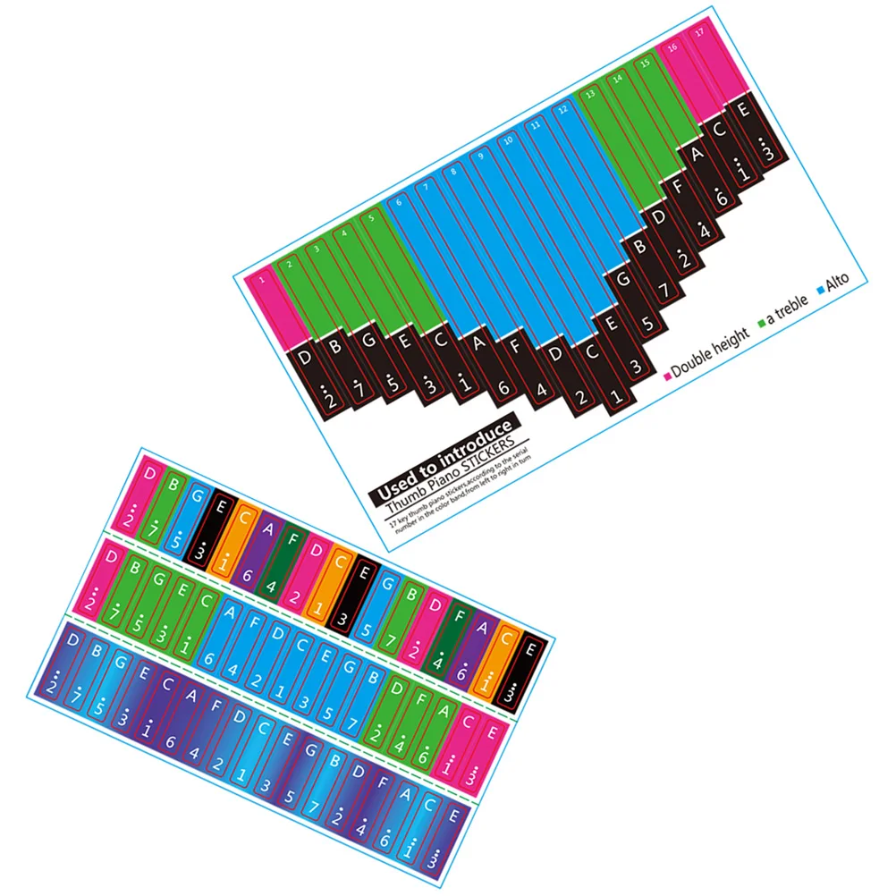 2 Sheets Kalimba Note Stickers Thumb Piano Decal Musical Scale Beginner Accessories Lightweight Compact Storage Keyboard
2 Sheets Kalimba Note Stickers Thumb Piano Decal Musical Scale Beginner Accessories Lightweight Compact Storage Keyboard