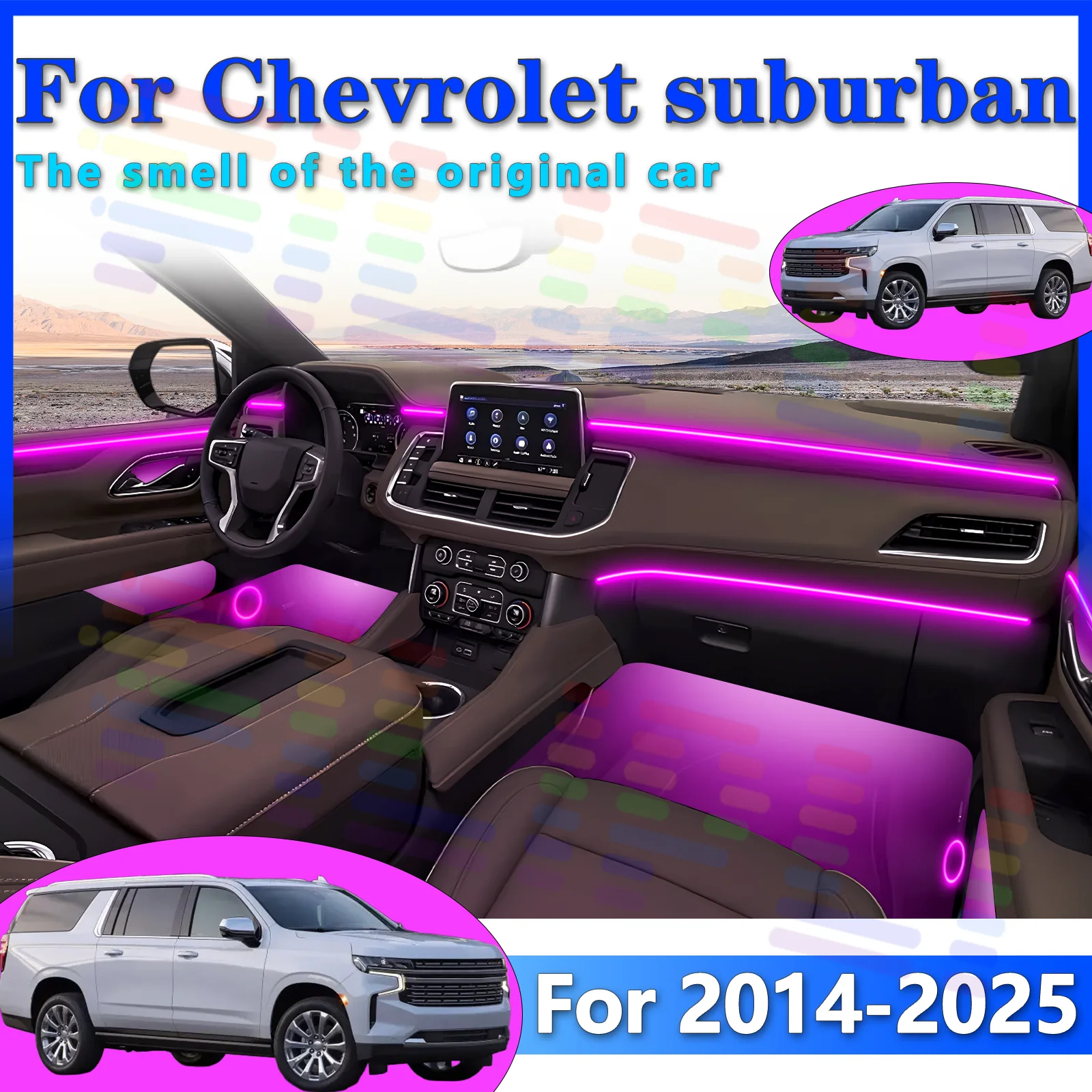 For Chevrolet suburban 12ser 2014-2025 Luxury Invisible PMMA Car Interior Ambient Lights RGB Music React Mobile APP Crystal LED
For Chevrolet suburban 12ser 2014-2025 Luxury Invisible PMMA Car Interior Ambient Lights RGB Music React Mobile APP Crystal LED