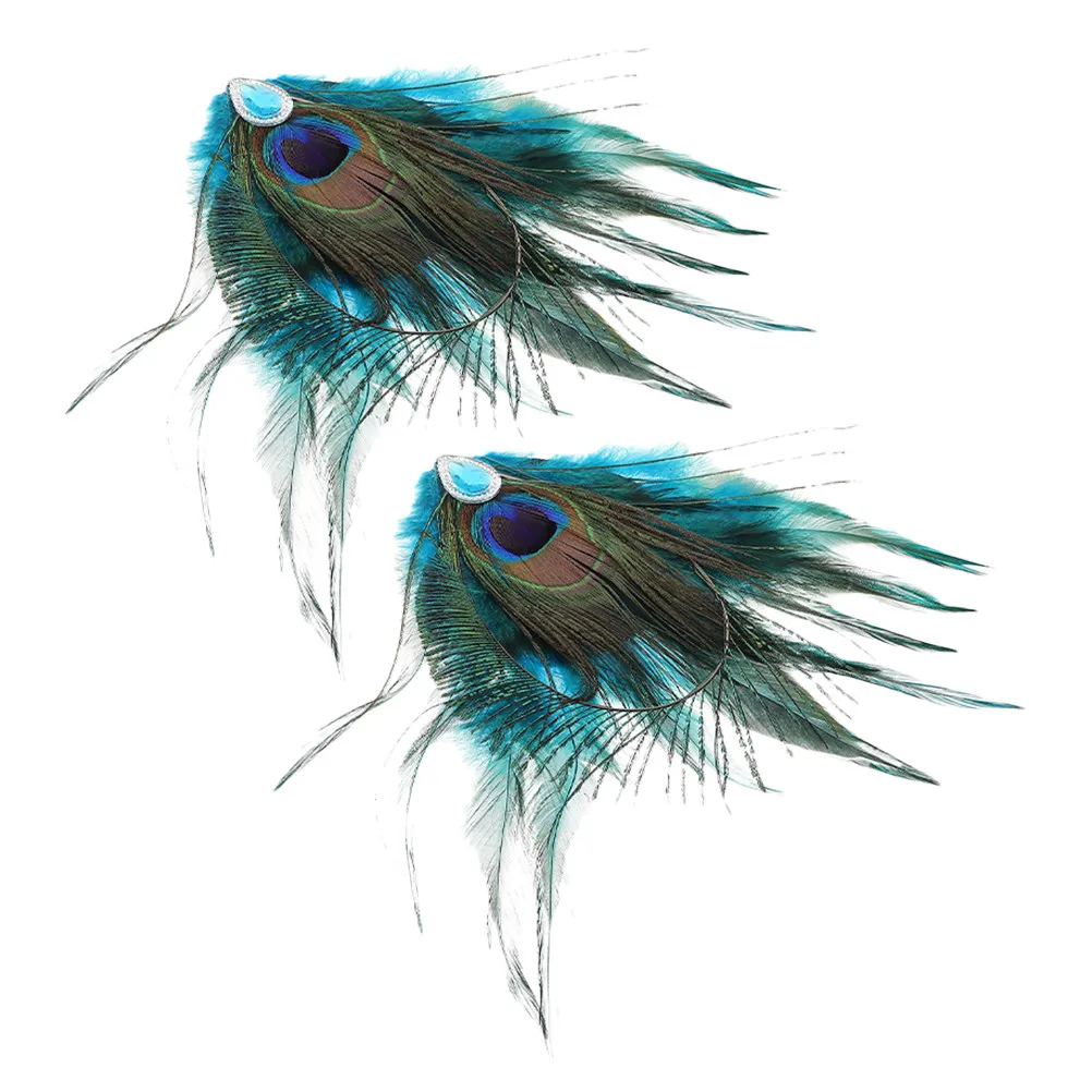 2Pcs Retro Peacock Hair Clips Women Vintage Faux Plumage Rhinestone Barrette Wedding Party Carnival Dance Hair Accessories
2Pcs Retro Peacock Hair Clips Women Vintage Faux Plumage Rhinestone Barrette Wedding Party Carnival Dance Hair Accessories
