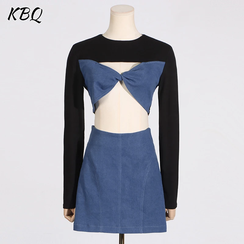 KBQ Slim Chic Two Piece Sets For Women Round Neck Long Sleeve Hollow Out Tops High Waist Bodycon Skirt Elegant Set Female Style
KBQ Slim Chic Two Piece Sets For Women Round Neck Long Sleeve Hollow Out Tops High Waist Bodycon Skirt Elegant Set Female Style