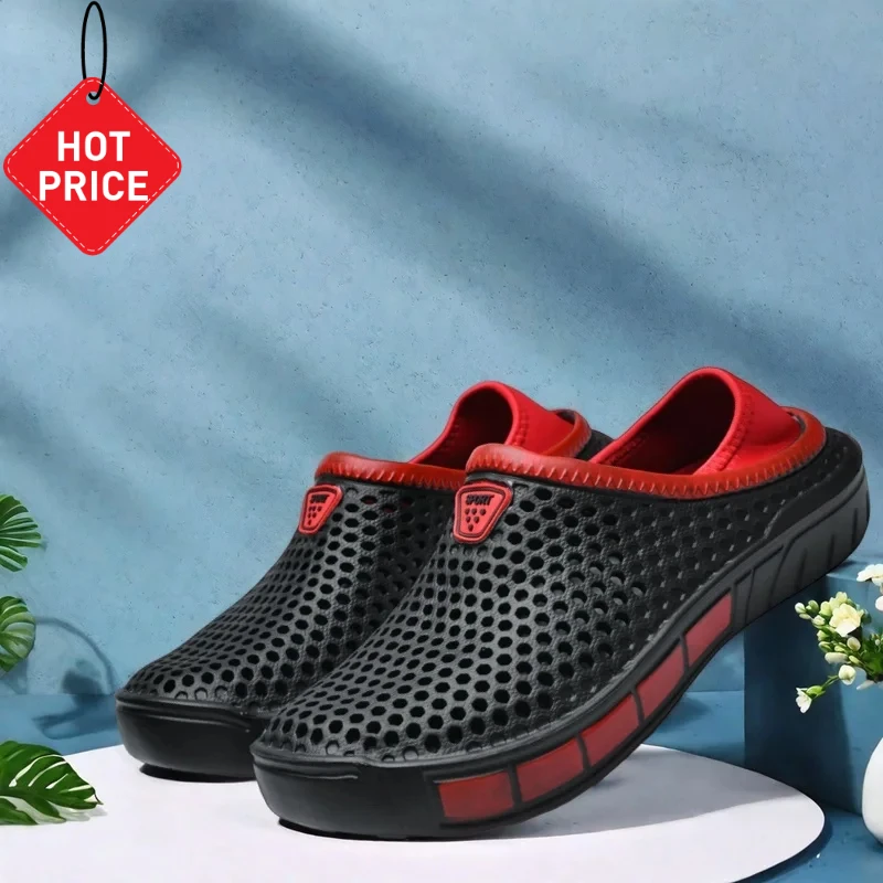 Men's lightweight casual slip-on sandals, non-slip indoor and outdoor beach clogs, simple solid color slip-on shoes
Men's lightweight casual slip-on sandals, non-slip indoor and outdoor beach clogs, simple solid color slip-on shoes