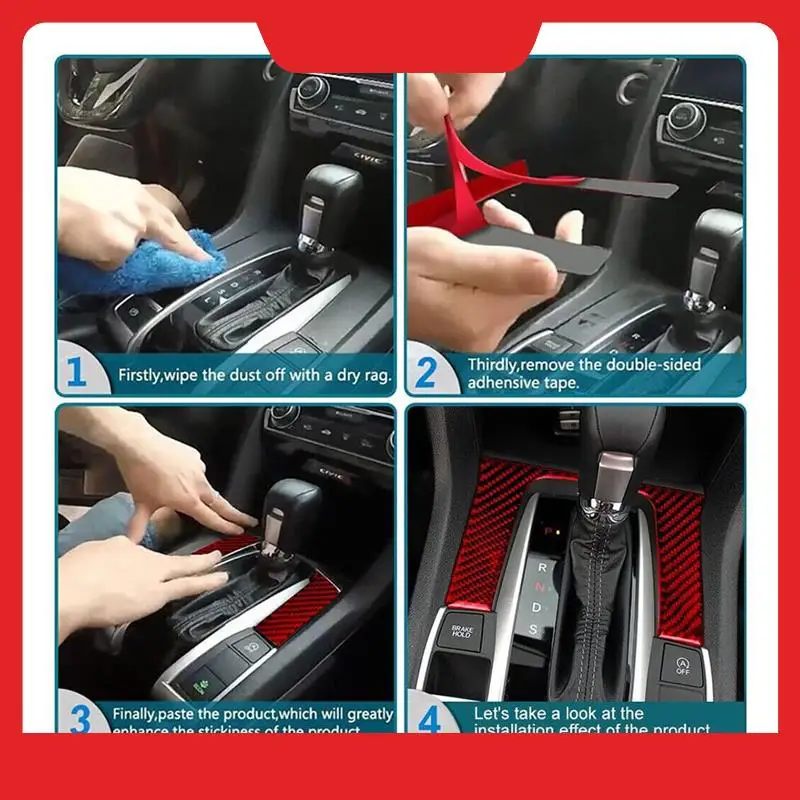 8Pcs For Honda Civic 06-11 Red Carbon Fiber Automatic Gear Shift Cover Trim Set Accessories
8Pcs For Honda Civic 06-11 Red Carbon Fiber Automatic Gear Shift Cover Trim Set Accessories