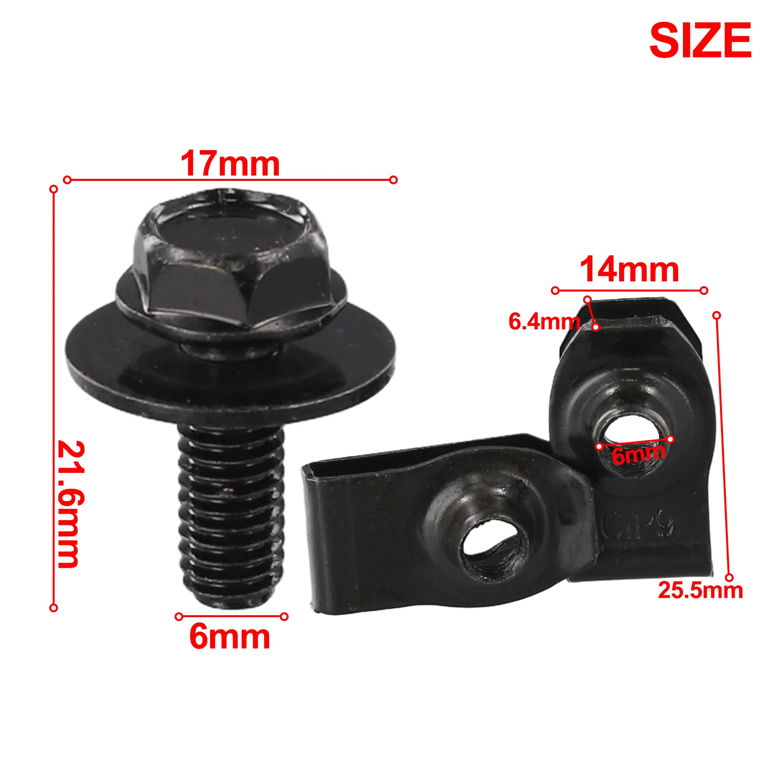 10pcs Engine Under Gearbox Cover Clips Undertray Shield Splash Guard Fastener Black, 5x Extruded U-nuts, 5x Body Bolts
10pcs Engine Under Gearbox Cover Clips Undertray Shield Splash Guard Fastener Black, 5x Extruded U-nuts, 5x Body Bolts