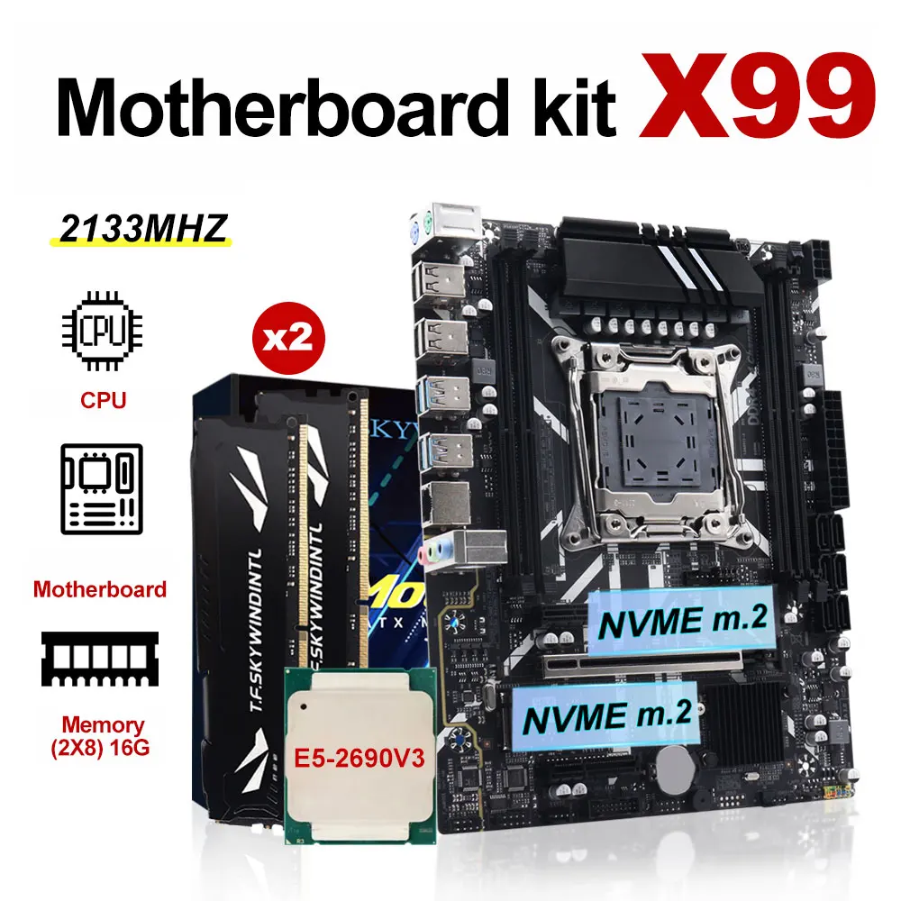 New X99 Intel motherboard kit + Xeon E5 2690 V3 2.4GHz + 16GB Supports 4 channels DDR4 REG ECC
New X99 Intel motherboard kit + Xeon E5 2690 V3 2.4GHz + 16GB Supports 4 channels DDR4 REG ECC