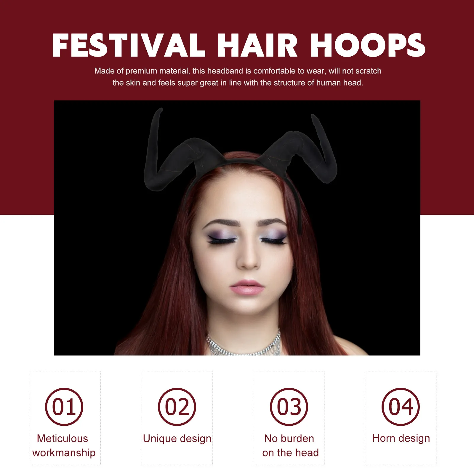 Премиальная черная повязка на голову в виде рогов быка, не скользит, надежно фиксирует волосы, для косплея, фестивалей, вечеринок, экстравагантный аксессуар
Премиальная черная повязка на голову в виде рогов быка, не скользит, надежно фиксирует волосы, для косплея, фестивалей, вечеринок, экстравагантный аксессуар