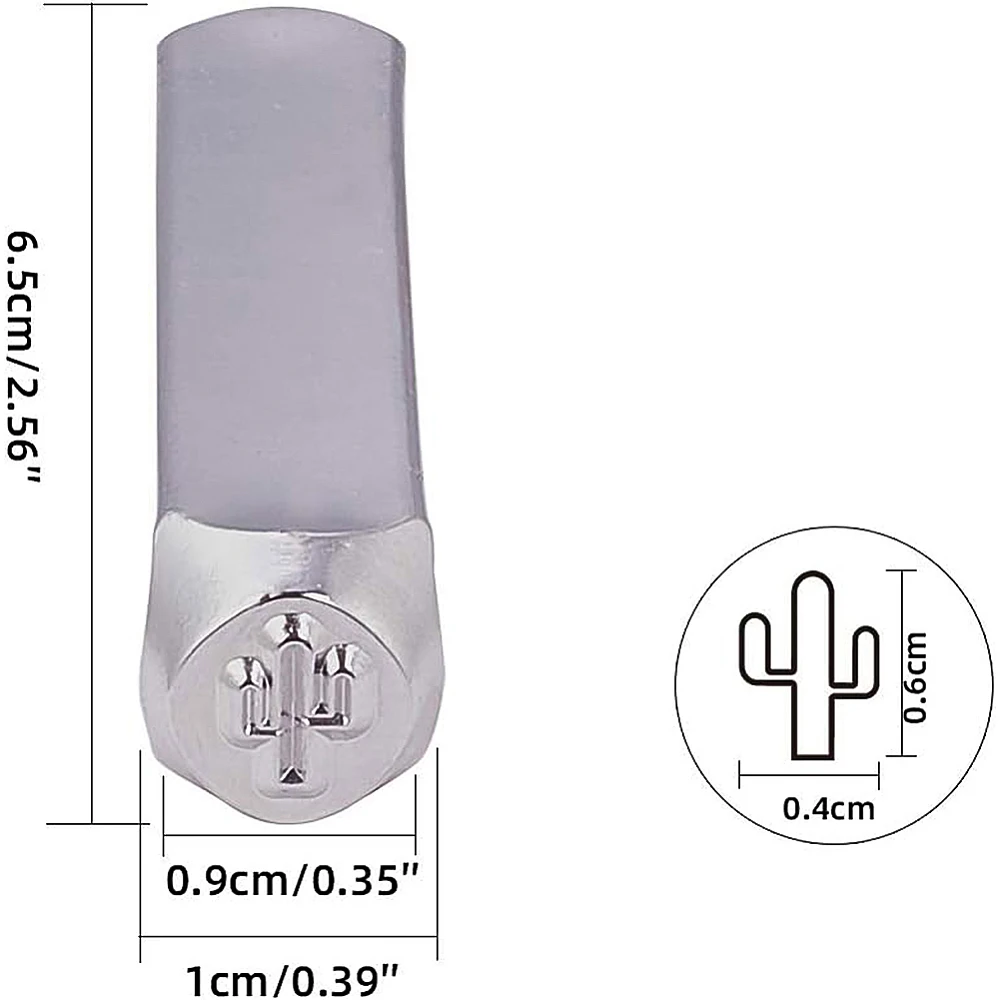 6mm 1/4" Cactus Metal Design Stamps Punch Stamping Tool - Electroplated Hard Carbon Steel Tools to Stamp Punch Metal Jewelry
6mm 1/4" Cactus Metal Design Stamps Punch Stamping Tool - Electroplated Hard Carbon Steel Tools to Stamp Punch Metal Jewelry