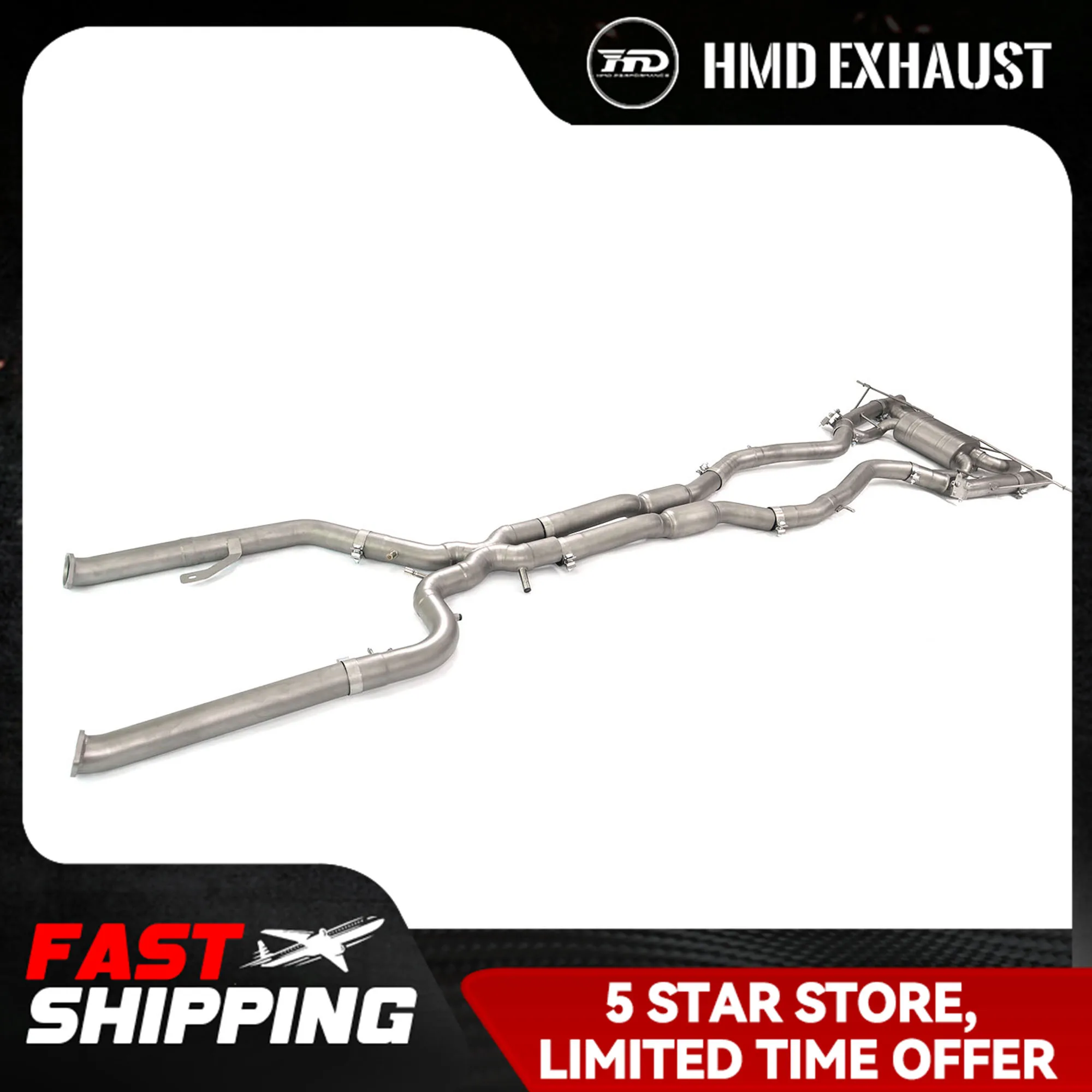 HMD Stainless Steel Exhaust System High Flow Performance Catback For BMW M3 M4 G8X With OEM Valve
HMD Stainless Steel Exhaust System High Flow Performance Catback For BMW M3 M4 G8X With OEM Valve