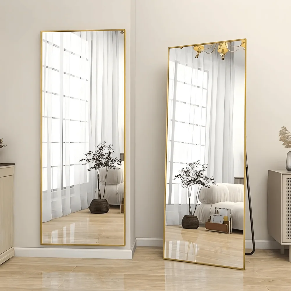 X21.2 Full Length Floor Mirror Rectangular Freestanding Leaning WallMounted Mirror, Gold
X21.2 Full Length Floor Mirror Rectangular Freestanding Leaning WallMounted Mirror, Gold