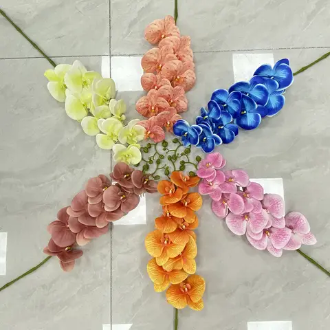 90cm 3D Printing Phalaenopsis Real Touch Butterfly Orchid Wedding Living Room Home Decor Table Flower Arrangements Ornaments