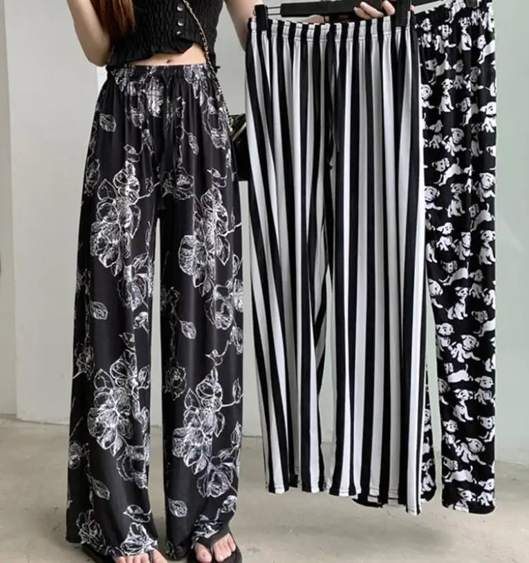 2022Chiffon Fun Lovely Pattern Printed Straight Casual Pants Women Pyjamas Loose Wild High-Waisted Wide-leg Trendy Sports Pants
2022Chiffon Fun Lovely Pattern Printed Straight Casual Pants Women Pyjamas Loose Wild High-Waisted Wide-leg Trendy Sports Pants