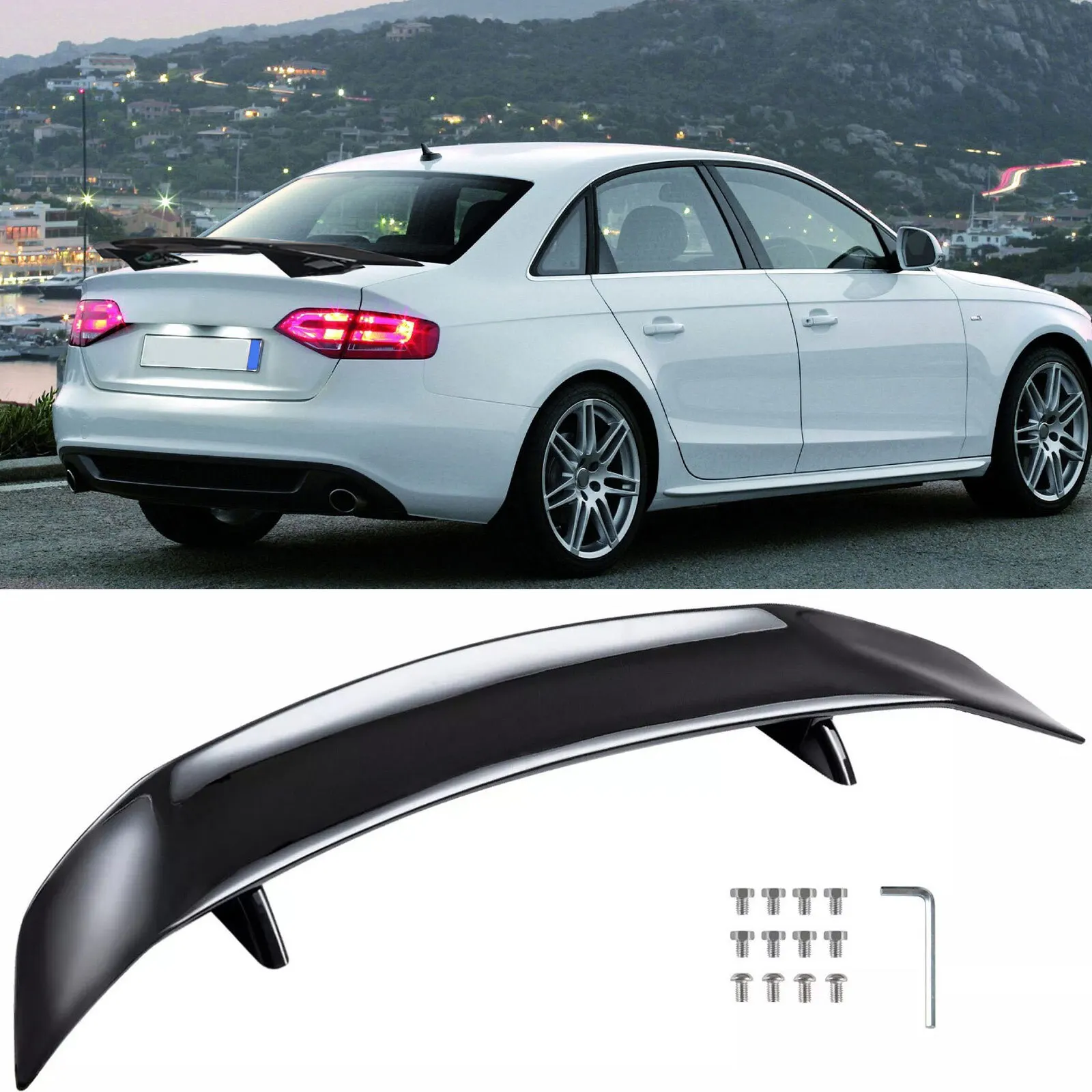 For Audi A4 2006-2023 Car Rear Trunk Lip Spoiler Wing Glossy Black 46" GT Style
For Audi A4 2006-2023 Car Rear Trunk Lip Spoiler Wing Glossy Black 46" GT Style