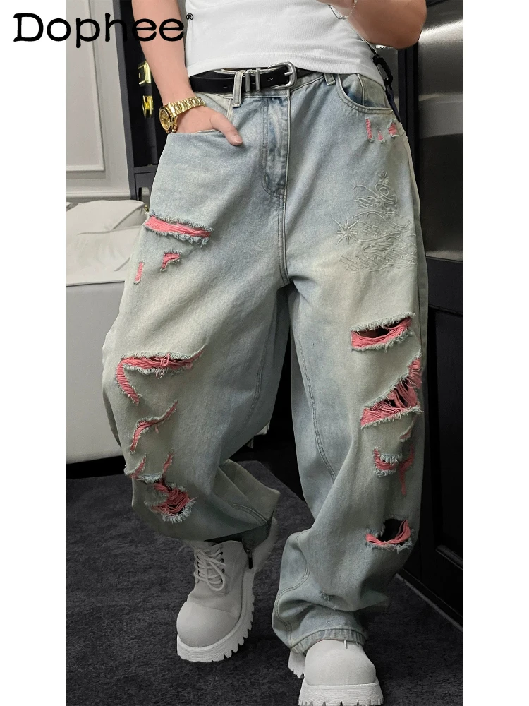 Men's 2026 Spring Summer New Fashion Hole Jeans Personality Handsome Trend Curved Denim Pants Color Matching Chic Denim Trousers
Men's 2026 Spring Summer New Fashion Hole Jeans Personality Handsome Trend Curved Denim Pants Color Matching Chic Denim Trousers