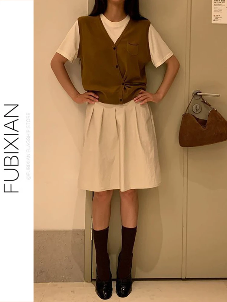 Spring 2026 High Waist Pleated Skirt Women's Casual Sle Faionable Slimming Versatile Light Beige f-length Skirt
Spring 2026 High Waist Pleated Skirt Women's Casual Sle Faionable Slimming Versatile Light Beige f-length Skirt