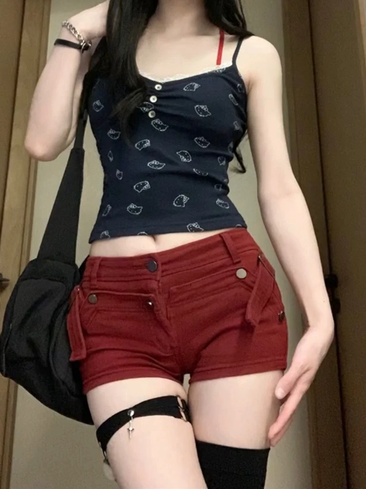 Y2K Style Women's Skinny Denim Shorts Low Waist Wide Leg Hot Pants Summer New Fashion Sexy Girl Workwear Short Length
Y2K Style Women's Skinny Denim Shorts Low Waist Wide Leg Hot Pants Summer New Fashion Sexy Girl Workwear Short Length