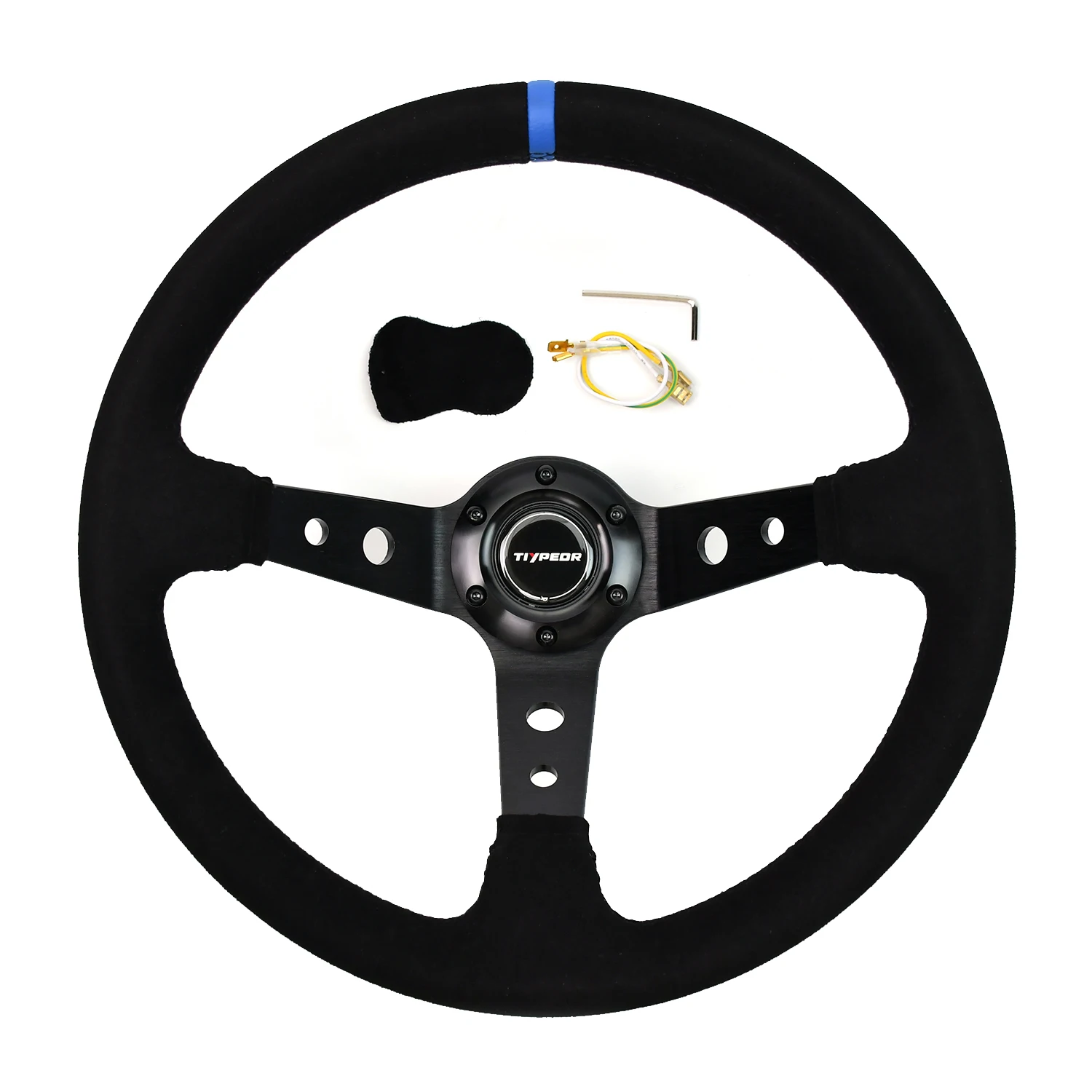 TIYPEOR 350mm suede steering wheel black deep 90mm steering wheel
TIYPEOR 350mm suede steering wheel black deep 90mm steering wheel