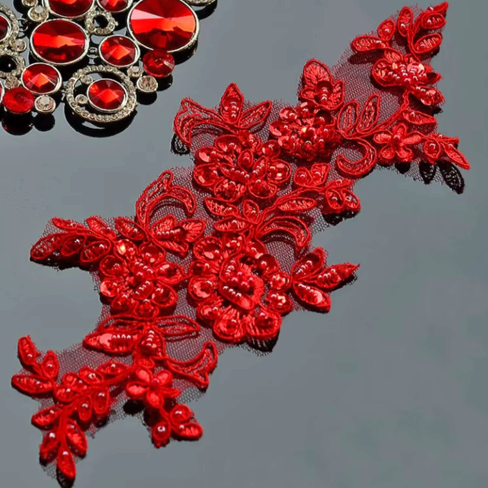 Beaded red Flower Lace Appliques,Pearl Embroidered Flowers,Patches For Wedding Supplies,Bridal Hair Flower,Headpiece,lace flower
Beaded red Flower Lace Appliques,Pearl Embroidered Flowers,Patches For Wedding Supplies,Bridal Hair Flower,Headpiece,lace flower