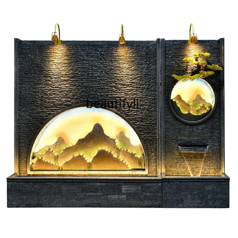 Water curtain wall, running water fountain, screen ornament, European-style hotel living room, outdoor landscaping view
Water curtain wall, running water fountain, screen ornament, European-style hotel living room, outdoor landscaping view