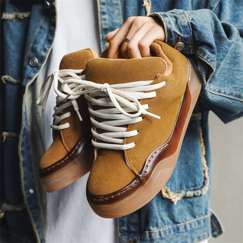 Men's Suede Leather Brown Sneakers Original Skateboarding Sneaker for Men Fashion Comfort Designer Shoes for Men Tenis Masculino
Men's Suede Leather Brown Sneakers Original Skateboarding Sneaker for Men Fashion Comfort Designer Shoes for Men Tenis Masculino