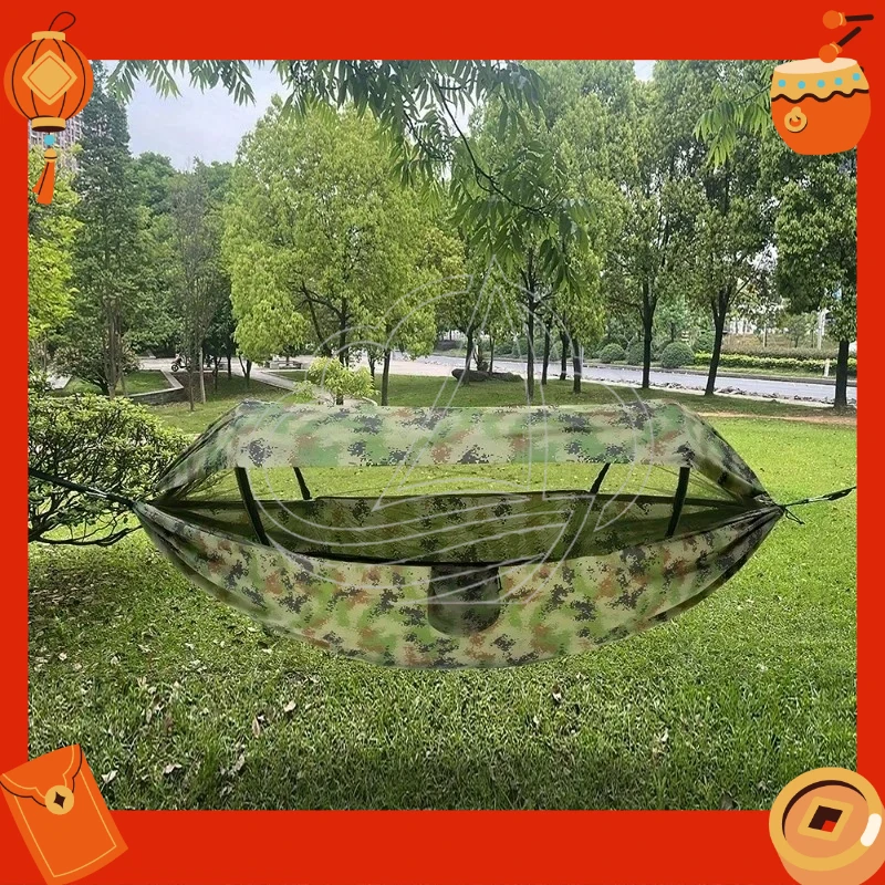 Double Outdoor Hammock Anti-Rollover Swing with Mosquito Net Automatic Quick Opening for Camping
Double Outdoor Hammock Anti-Rollover Swing with Mosquito Net Automatic Quick Opening for Camping