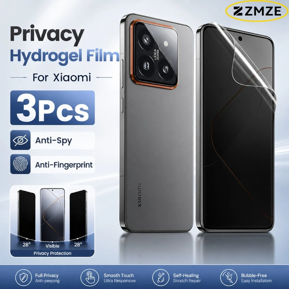 3Pcs Hydrogel Privacy Film For Xiaomi 15 14 13 12S Ultra 15 14 13 12S 12 12T Pro 14 civi 13 12 Lite 12X Privacy Screen Protector
3Pcs Hydrogel Privacy Film For Xiaomi 15 14 13 12S Ultra 15 14 13 12S 12 12T Pro 14 civi 13 12 Lite 12X Privacy Screen Protector