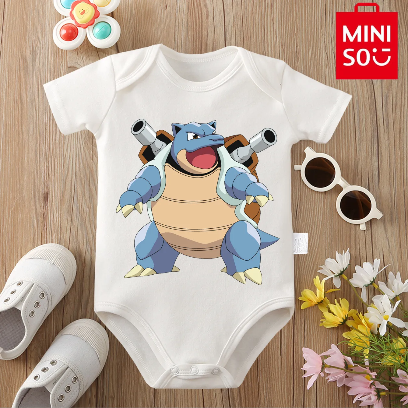 MINISO Blastoise Пикачу с милым принтом из чистого хлопка, удобные тканевые боди для малышей, комбинезон-комбинезон для новорожденных от 0 до 12 месяцев
MINISO Blastoise Пикачу с милым принтом из чистого хлопка, удобные тканевые боди для малышей, комбинезон-комбинезон для новорожденных от 0 до 12 месяцев