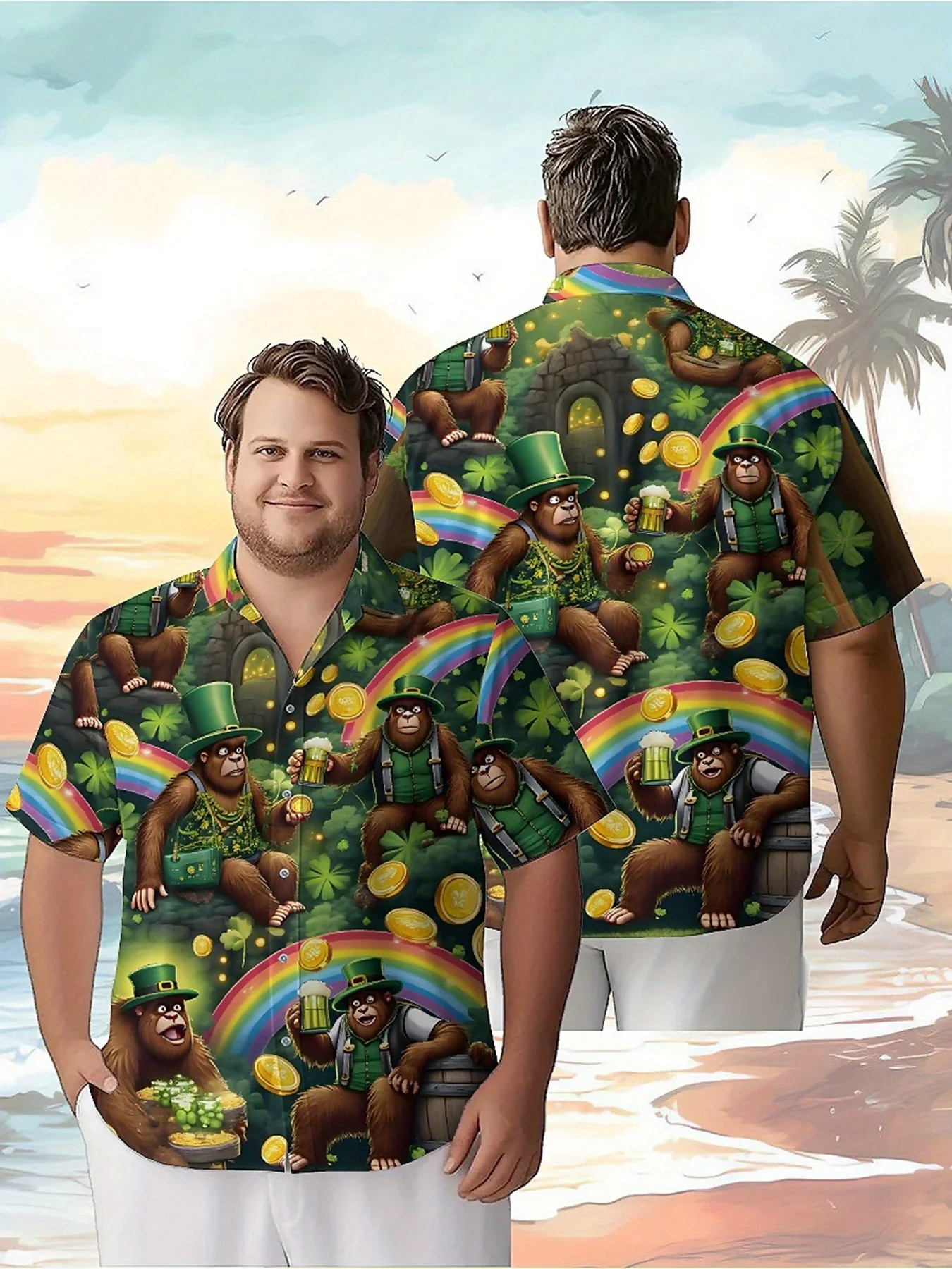 Men's Plus Size Hawaiian ShirtsForest Carnivalpattern, Button Up Shirts, Unisex Casual Clothing, Summer Tops
Men's Plus Size Hawaiian ShirtsForest Carnivalpattern, Button Up Shirts, Unisex Casual Clothing, Summer Tops